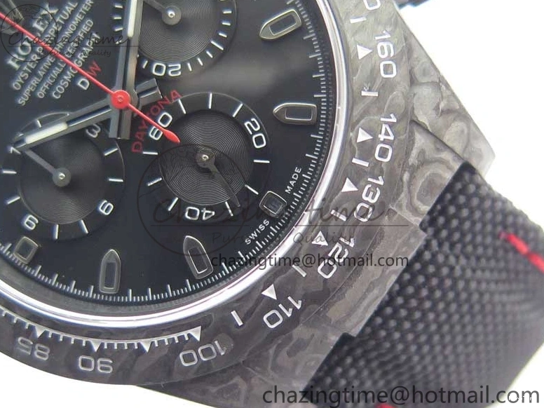 MiroTime 0104 Daytona DIW Carbon Noob 1:1 Best Edition Black Dial on Nylon Strap SA Modern 2611